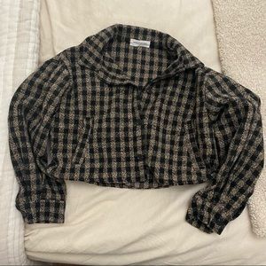 Goodnight Macaroon Cropped Button Down